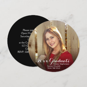 Runder Circle Foto Schatten benutzerdefinierter Ab Einladung