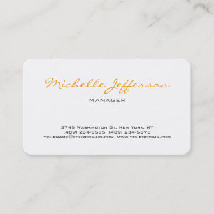 Runder Corner Chic Handwrite Script Business Card Visitenkarte