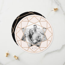 Runder Diamond Geometric Gemstone Wedding Foto