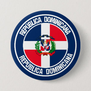 Runder Emblem der Dominikanischen Republik Button