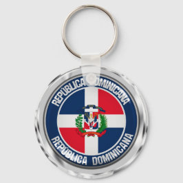 Runder Emblem der Dominikanischen Republik Schlüsselanhänger