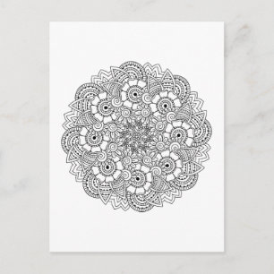 Runder Entwurfsdoodle Postkarte