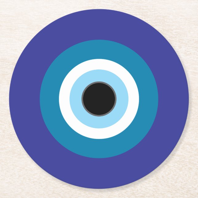 Runder Evil Eye Untersetzer Set 6 (Vorderseite)