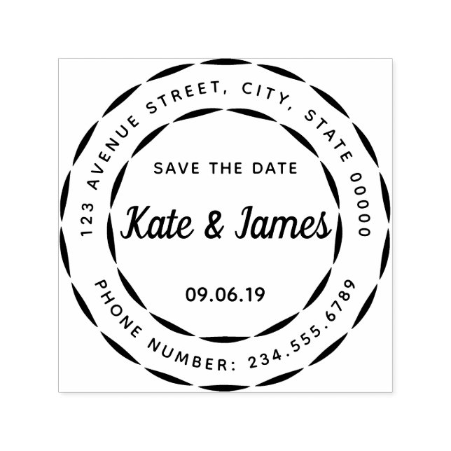 Runder Firmenname Rücksendeadresse Permastempel (Design)