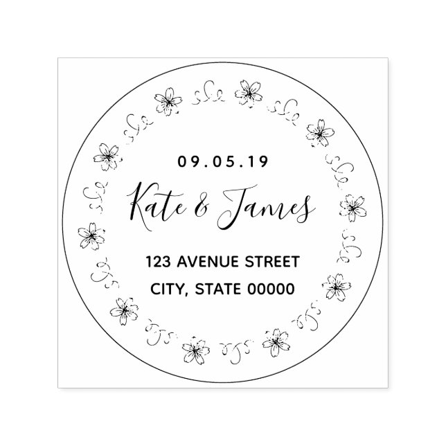 Runder Firmenname Rücksendeadresse Permastempel (Design)