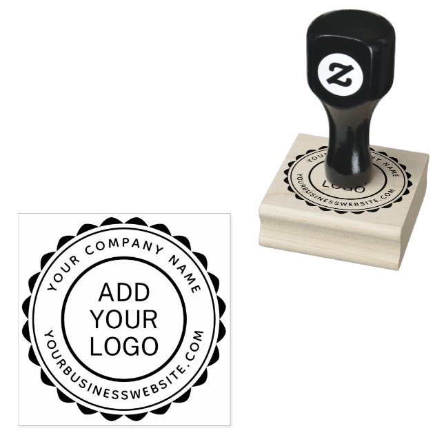 Runder Firmenname und URL-Logo-Vorlage Gummistempel (Stempel)