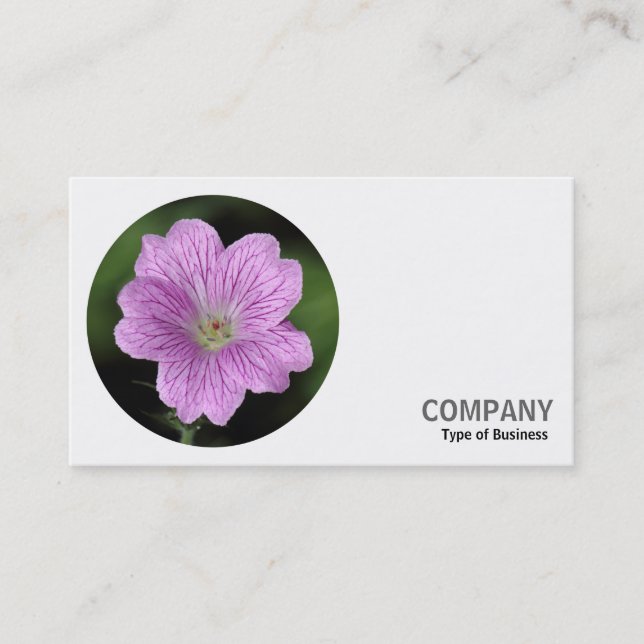 Runder Foto - Geranium Visitenkarte (Vorderseite)