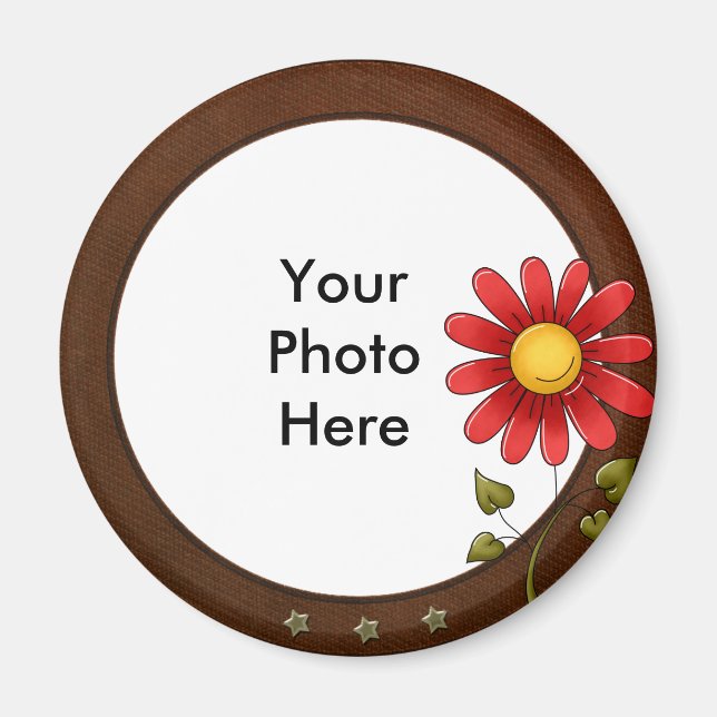 Runder Foto-Magnet Magnet (Vorne)