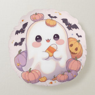 Runder Ghost Halloween Kissen - Niedliche Einricht