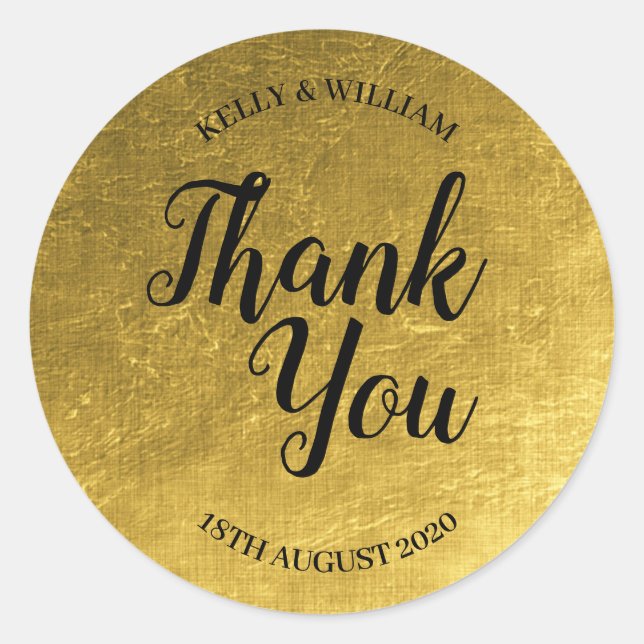 Runder Goldaufkleber Aufkleber (Vorderseite)