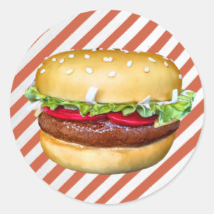 Runder Hamburger-Kuchen Aufkleber