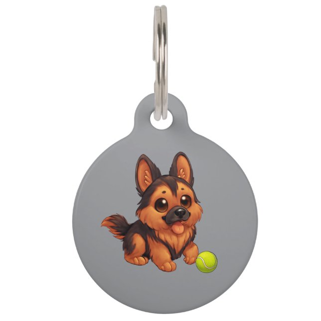 Runder Hundemarken Haustiermarke (Vorderseite)