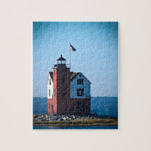 Runder Insel-Leuchtturm Puzzle