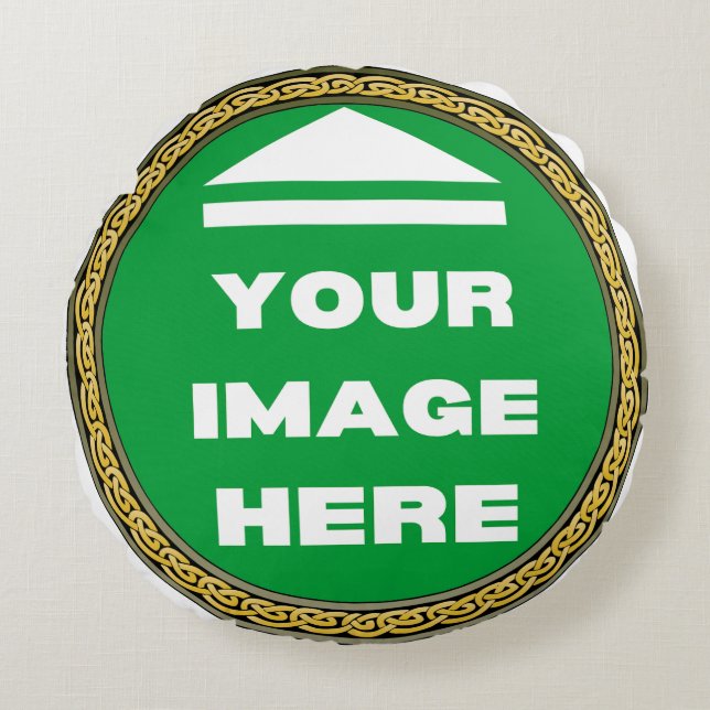 Runder Kissen - Personalisiert - Bild hinzufügen / (Vorderseite)