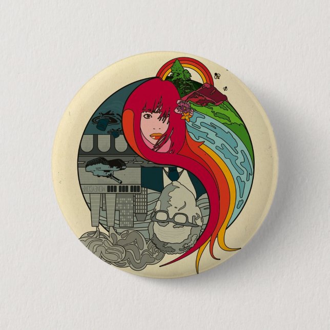 Runder Knopf - besonders angefertigt Button (Vorderseite)