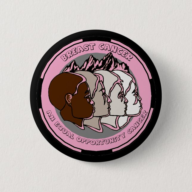 Runder Knopf - Brustkrebs-Bewusstsein Button (Vorderseite)