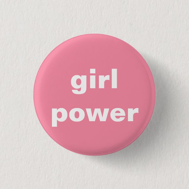 runder Knopf des feministischen Mädchen-Powers Button (Vorderseite)