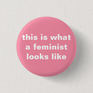 runder Knopf des feministischen Mädchen-Powers Button
