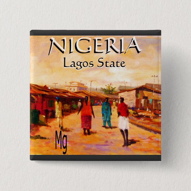 Runder Knopf - Nigeria Button (Vorderseite)