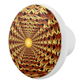 Runder Korb geometrisches Muster Keramikknauf