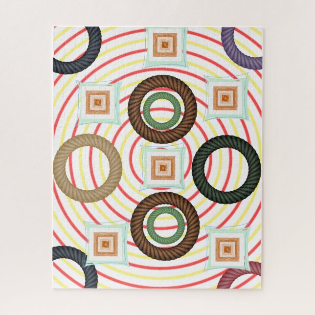 Runder Kreis der Abstrakten Farben Puzzle (Vertikal)