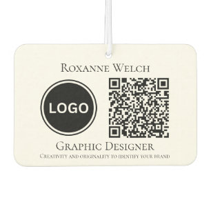 Runder Logo QR-Code Großunternehmen Autolufterfrischer