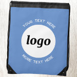 Runder Logo-Text Werbeaktion Blue Sportbeutel<br><div class="desc">Fügen Sie Ihr eigenes Logo und Textauswahl zu diesem Design hinzu. Entfernen Sie den oberen oder unteren Text,  wenn Sie es vorziehen. Minimalistisch und beruflich. Ideal für ein Werbeprodukt für Ihre Kunden und Kunden. Ihr Logo wird in einen weißen Kreis geklickt. Weitere Versionen finden Sie in der Auflistung.</div>