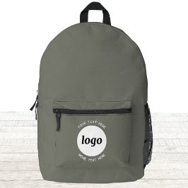 Runder Logo-Text Werbeaktion Business-Seite Grün Bedruckter Rucksack