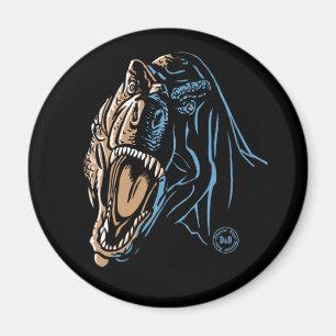 Runder Magnet BrüllensT-Rex