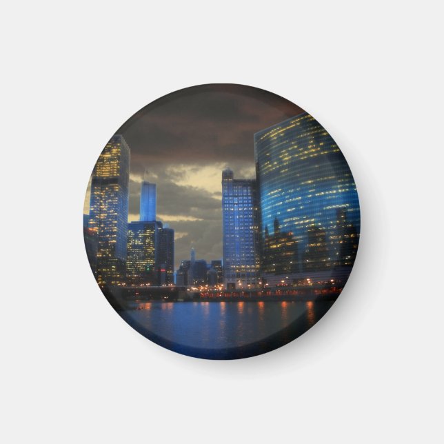 Runder Magnet Chicago (Vorne)