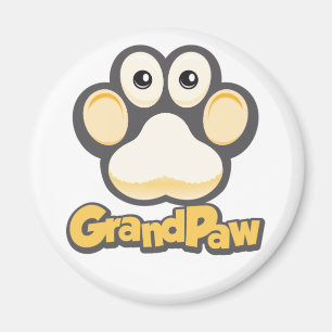 Runder Magnet Grandpaw Logos