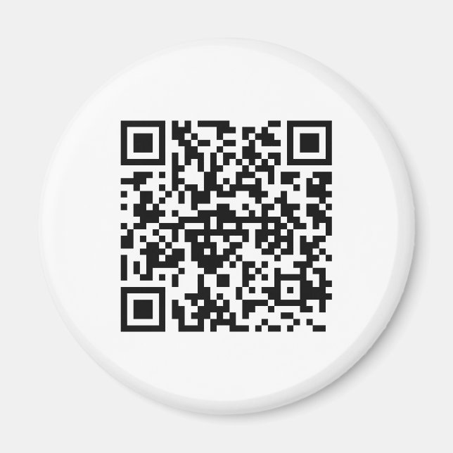 Runder Magnet mit QR-Code (Vorne)
