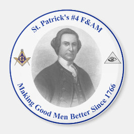 Runder Magnet mit St. Patrick's Logo