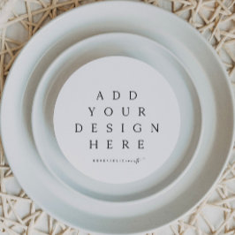 Runder oder quadratischer Kartendruck Einladung