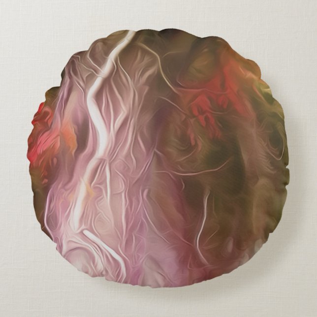 Runder Pillow Dream Light Red Tree Rundes Kissen (Vorderseite)