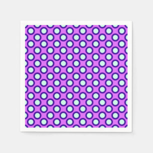 runder Punkt, orchid, violett und blau Serviette