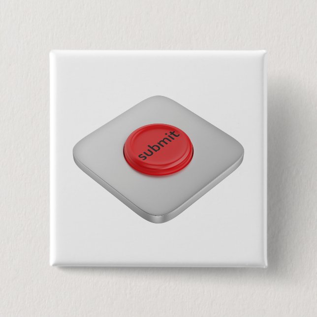 Runder roter Absenden-Button Button (Vorderseite)