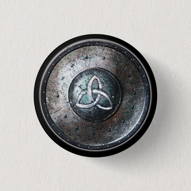 Runder Schild-Knopf - Triquetra Emblem Button (Vorderseite)