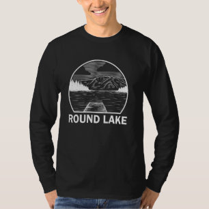 Runder See Michigan Lustiges Angeln Camping Sommer T-Shirt
