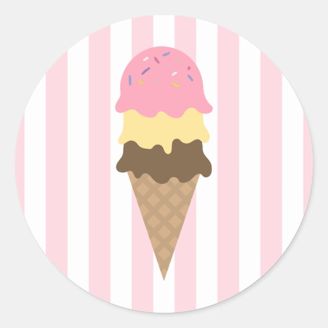 Runder Sticker für geschliffene Eiscreme (5) (Vorderseite)