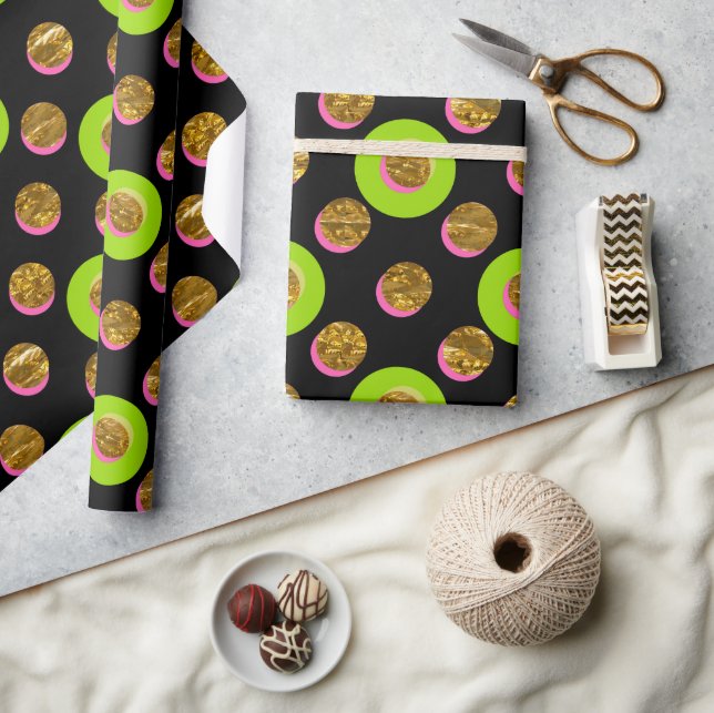 Runder Sylinders Fun Popping Cheer Geschenkpapier (Kunsthandwerk)