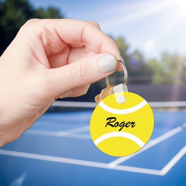 Runder Tennisball-Schlüsselanhänger | Personalizie Schlüsselanhänger (tennis ball keychain)