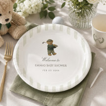 Runder Walzbär Golf Baby Shower Neu im Club