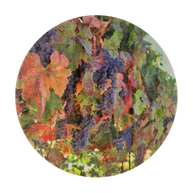 Runder Weinbau Schneidebrett (Vorderseite)