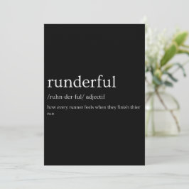 Runderful Running Definition Funny Runner Geschenk Feiertagskarte