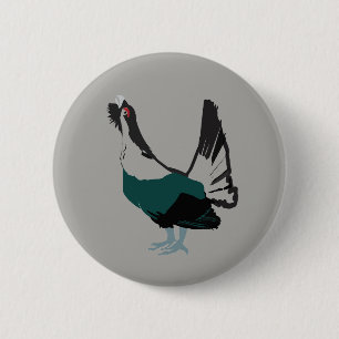 Rundes Abzeichen Auerhuhnvogel Kunst-5,7 cm Button