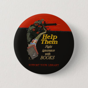 Rundes Abzeichen der Kampfignoranz Button