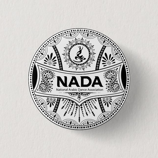 RUNDES ABZEICHEN NADA ORIENTALISCHER ART-1,25" BUTTON (Vorderseite)