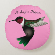 Rundes Akzentkissen des Kolibris