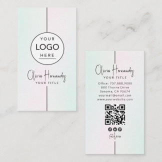Rundes benutzerdefiniertes Logo QR-Code Social Med Visitenkarte